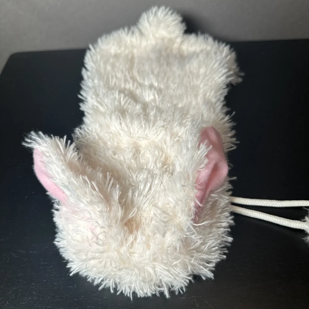 Y2K creative yoko Hooded bunny dog pet‎ clothes costume Size Small White Pink